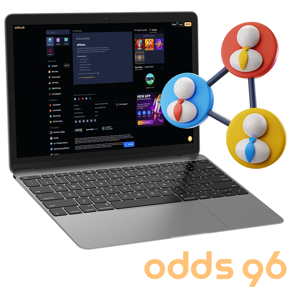 With Odds96, players can earn through our affiliate program.