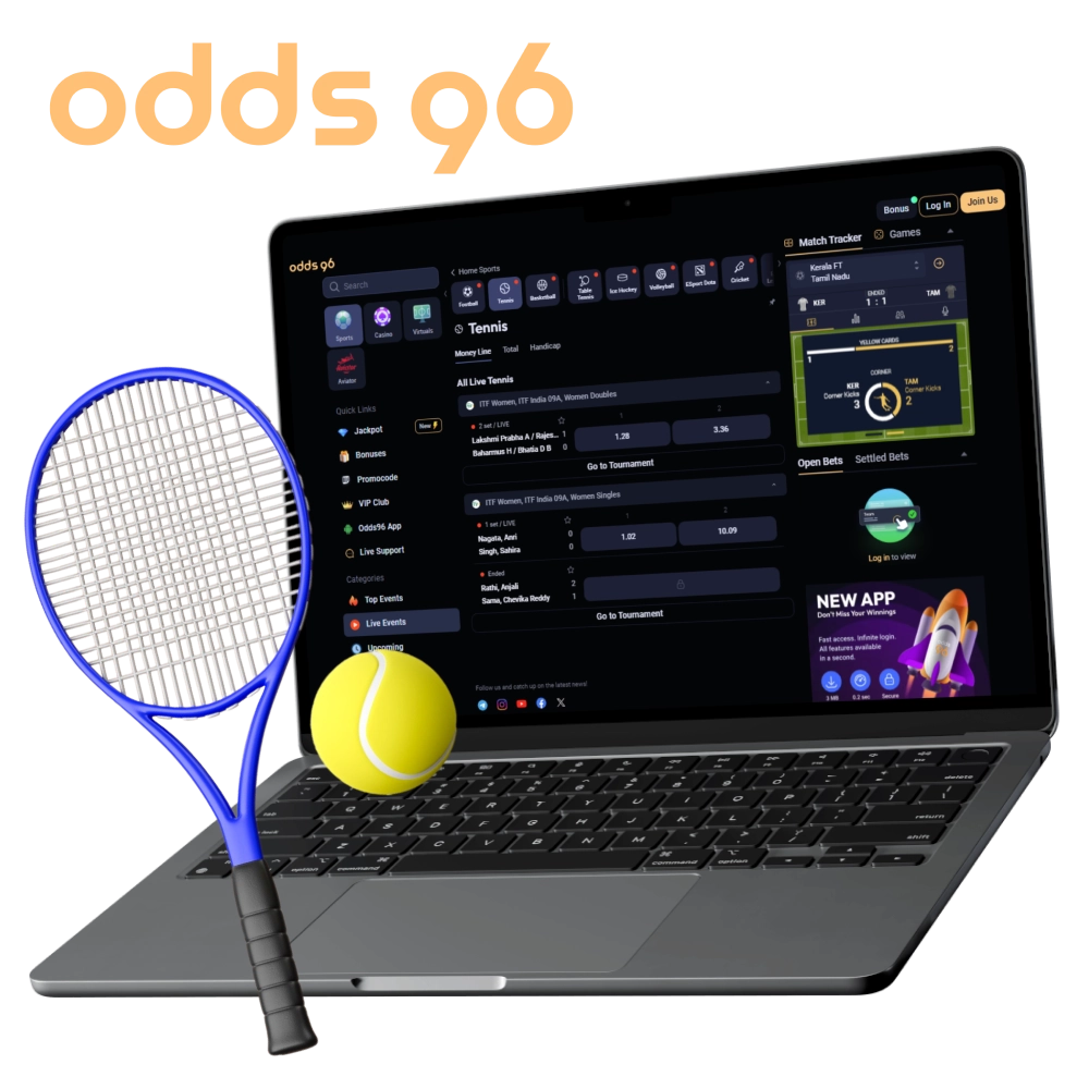 Enjoy the thrill of betting on tennis at Odds96.